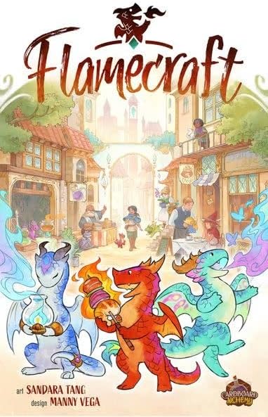 Flamecraft (Standard Edition) - A Dragon Placing Engine Builder Game for 1-5 Players