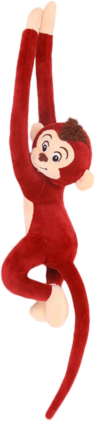 27.6" Hanging Monkey Stuffed Animals Plush Toy for Kids and Adults, Red