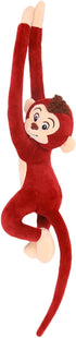 27.6" Hanging Monkey Stuffed Animals Plush Toy for Kids and Adults, Red