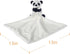 Apricot Lamb Stuffed Animals Security Blanket, Panda Character Blanket, Luxury Snuggler Plush (White Panda)