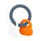 Halloween Baby Teether Toys, Silicone Teething Ring Toy with Rattles Pumpkin and Ghost, Dark Grey, for Babies 3-6-12