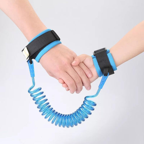 Anti Lost Wrist Link, Kids Elastic Adult Children Safety Rope, Walking Harness for Toddlers (Blue)