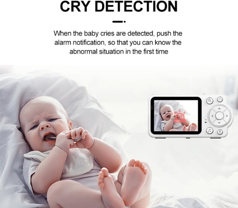 Winnes 2.8'' 2.4 2X/4X,No Screen,6 Baby Monitor with Camera LCD Screen Video Baby Monitor GHz Temperature Sensor VOX