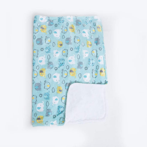 Alphabetz Premium Soft Baby Boy Blanket, Blue Elephants, 2 Ply Extreme Softness and Comfort