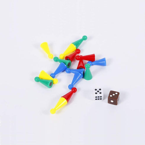 Ludo Game Board Set - 9.5” Magnetic Folding Travel Classic Strategy Game for Kids & Adults