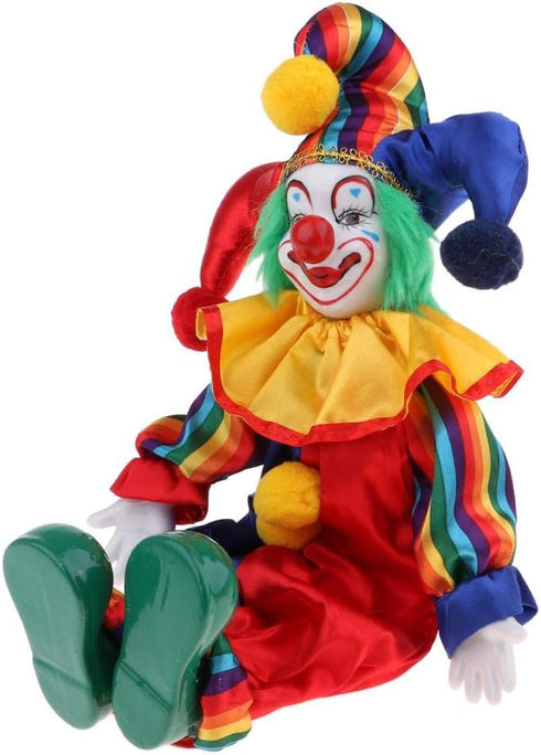 38cm Lovely Smiling Porcelain Clown Doll - Kids Birthday Gifts, Halloween, Christmas Table Decoration #1