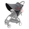 Waterproof Stroller Sun Cover, UV Protection Adjustable Buggy Sun Rain Shield, Blackout Canopy for Travel