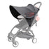 Waterproof Stroller Sun Cover, UV Protection Adjustable Buggy Sun Rain Shield, Blackout Canopy for Travel