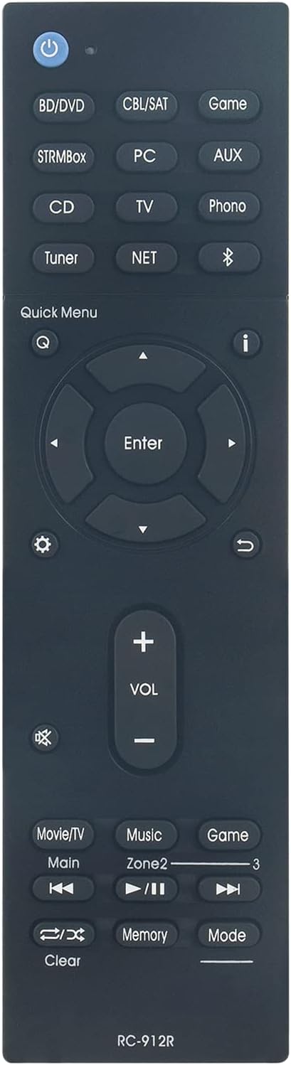 ALLIMITY RC-912R Replacement Remote Control for Integra AV Receiver Models RC912R, DRX-2, DRX-3.1, DRX-3