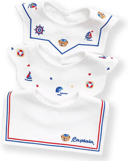 3 Pack 360° Rotate Pure Cotton Baby Bibs, Adjustable Muslin Bibs for Teething and Drooling, Unisex for Toddlers