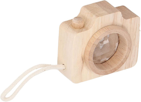 Prism Lens Toy, Unique Bee Eye Effect Camera, Cute Portable Interesting Children Toy (Wood Color)