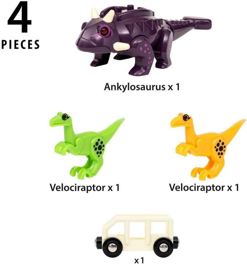 36082 Set Playset 3 BRIO World Dinosaur Attack | Train & Dinosaur-Themed for Kids Aged Years Up