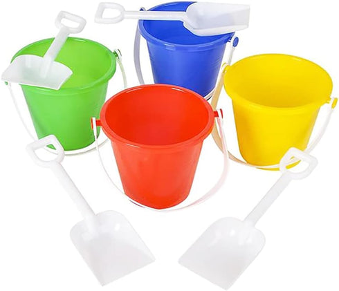 Playsets (Pack 12) 4.25" Set 1 1 The Dreidel Company Beach Day of Sand Bucket Play Box Includes, Pail, Shovel Toy