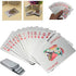 EAY Playing Cards Waterproof Plastic Poker Cards Luxury Sliver Foil Diamond Color Standard Size 52+2 Poker (Sliver)