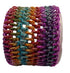 Handmade Multi-Colored Crochet Toilet Paper Cover - Retro Style