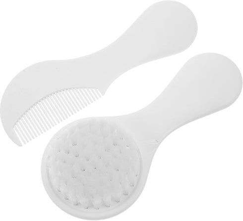ibasenice Brush and Comb Set for Newborns, Soft Bristles Scalp Massage Brush