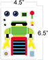 ArtCreativity Make Your Own Robot Character Sticker Assortment, Set of 24 Sheets for Kids' Arts ‘n Crafts Activity