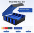 FTSFVOE Commander 3000+ 24 Trading Card Storage Box for - Card Deck Box with Removable Cover, Colorful Divider Tabs