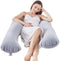 MJMH Updated Large Inflatable Pillow Flocked Fabric Pregnancy Pillow Maternity Pillow Nursing Pillow