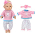 Doll Clothes 4 Sets Fashion Outfits for 14-18 Inch New Born Baby Dolls (No Doll Included)