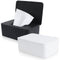 MIKIMIQI Wet Wipes Storage Box, 2 Pack Wipes Dispenser Holder Tissue Storage Boxes