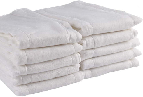 Prefold Cloth Diapers 100% Cotton, Fasoar 3Ply Washable Diapers for Babies to