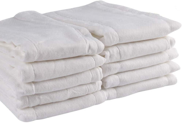 Prefold Cloth Diapers 100% Cotton, Fasoar 3Ply Washable Diapers for Babies to