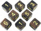 Black and Brown D6 Dice Set - 8 Dice - 'Werewolf'