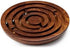 Ajuny Handcrafted Indian Wooden Round Labyrinth Ball Maze Puzzle Board Game - Challenging Education Game for Kids,