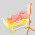 Toddmomy Dollhouse Hospital Bed, Infusion Bottle Toys, Mini Bed, Doctor Role Play Toys, Dollhouse Accessories for Kids