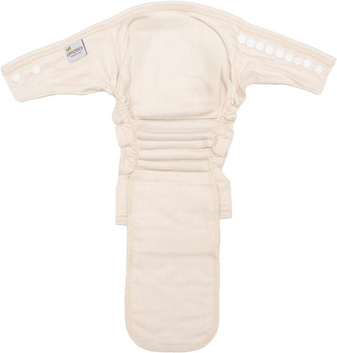 Osocozy 6 Count (Pack 1) 100% 1 7-18 lbs Two Sized Fitted Cloth Diaper - of - Soft, Durable and Absorbent Cotton