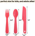 Kids Cutlery Set - Jawbush 9 Pcs Plastic Toddler Utensils with Forks, Spoons, and Knives for School