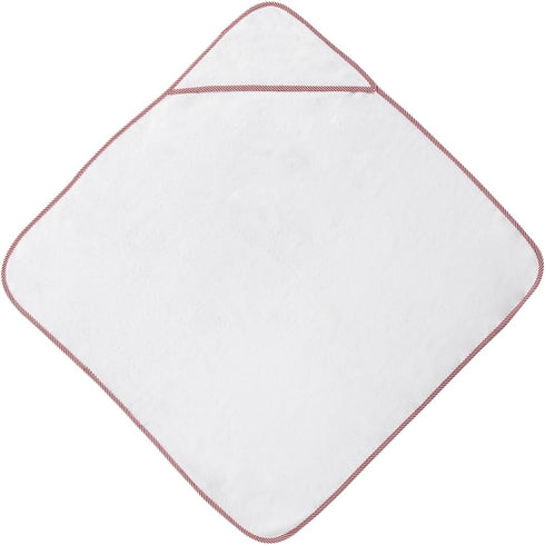 Generic Hooded 100 Percent Cotton Terry Baby Towel with Trim - Red
