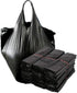 Disposable Garbage Bag Black (100pcs) Disposable Diaper Bags with convenient handle ties,