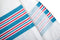 Linteum Textile 3-Pack Receiving Hospital Baby Blankets, 100% Cotton, Classic White with Blue & Pink Stripes (30x40 in)