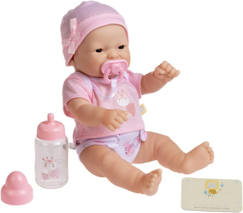 7 Set 12" 2+ (18346) JC Toys - La Newborn Nursery | Piece Doll Gift | Life-Like Asian Doll with Accessories | Purple |