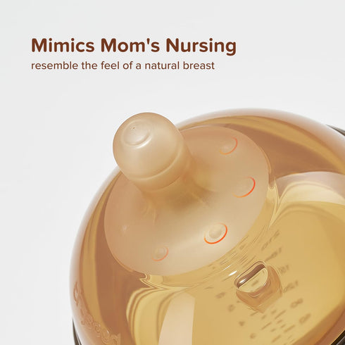 Nipple(7-10 Months),8oz1pack Thyseed Silicone Natural Breast-Like Bottle