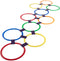 HEY! PLAY! Hopscotch Rings Game - Ten 11-Inch Plastic Rings and 15