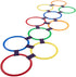 HEY! PLAY! Hopscotch Rings Game - Ten 11-Inch Plastic Rings and 15