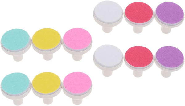 Electric Baby Nail Trimmer Pads 12-Piece Set for Newborns Colorful Nail Grinding