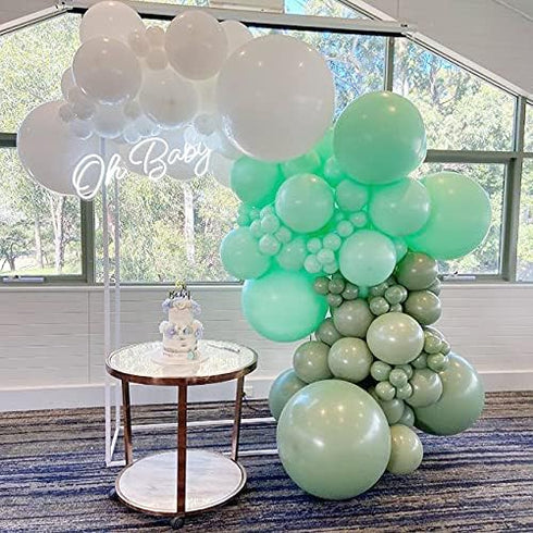 Pastel Mint Green Balloons Kit - 84pc: 5", 12", 18" Arch Garland for Happy Birthday, Baby Shower, Wedding Decorations