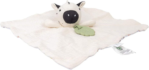 Tikiri Zebra Comforter with Natural Rubber Teether Organic Baby Snuggle Toy | Soft Fabric Safari Comforter
