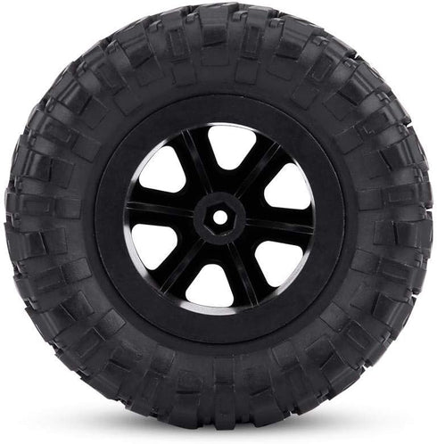 4pcs Crawler Tires, 1:16 RC Model Rubber Tyres for Remote Control Car Wheels, RC Vehicle Scale Accessories 1.0 Tires