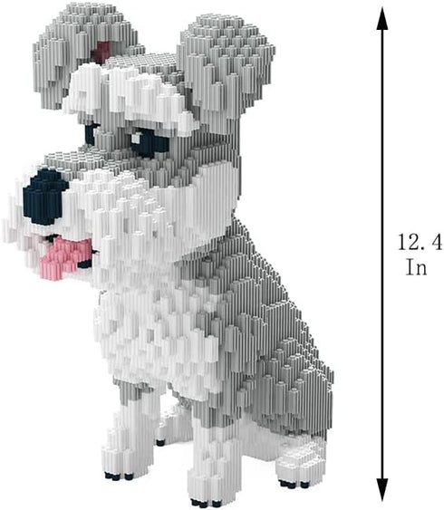 Dog Schnauzer Micro Building Blocks Set (2817PCS) - Gift for Kids and Adults