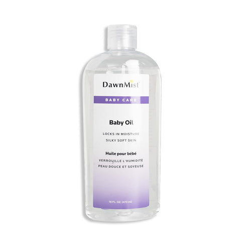DawnMist Dukal Baby Oil with Dispensing Cap, 16 oz. Bottle (Pack of