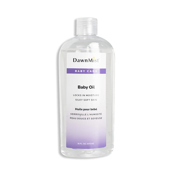 DawnMist Dukal Baby Oil with Dispensing Cap, 16 oz. Bottle (Pack of