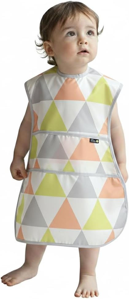 Plie Full Coverage Waterproof Feeding Bib for Toddlers Extra Long Apron Bib for