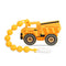 Baby Construction Vehicles Teething Toys, Food Grade Silicone Teether with Pacifier Clip (Dump Truck)