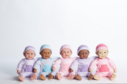 2 2+ 14"- 18" JC Toys | Berenguer Boutique | La Baby Doll Outfit | Piece Purple Striped Onesie|Washable| Ages | Fits