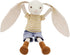 15" Bunny Stuffed Animals for Baby, Plush Doll Wearing Striped T-Shirt and Pants, Gift for 3-5 Year Old Girls